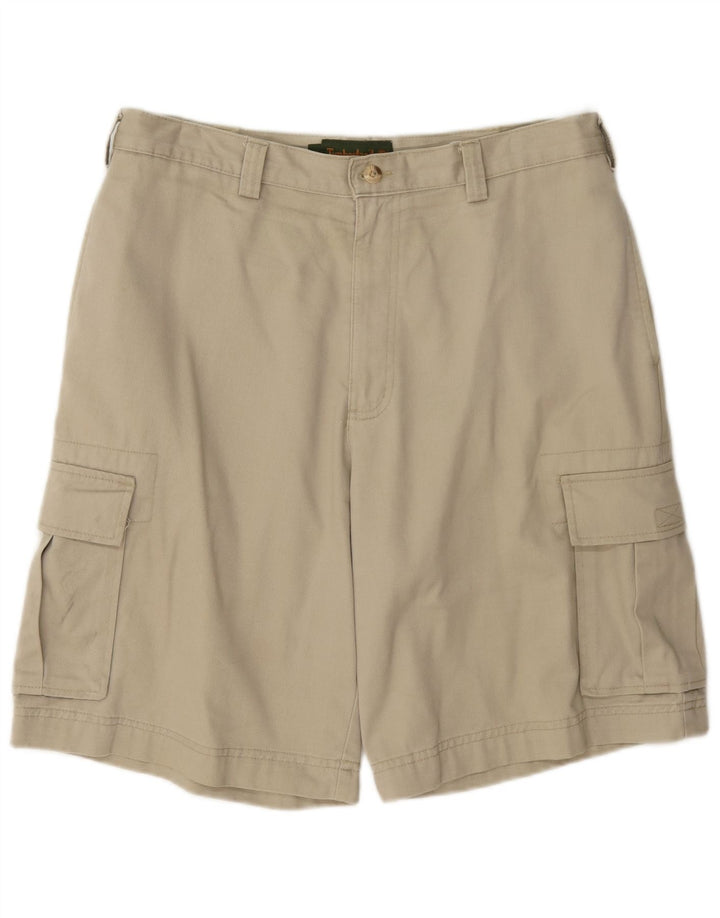 Timberland Mens Cargo Shorts W33 Medium Beige Cotton