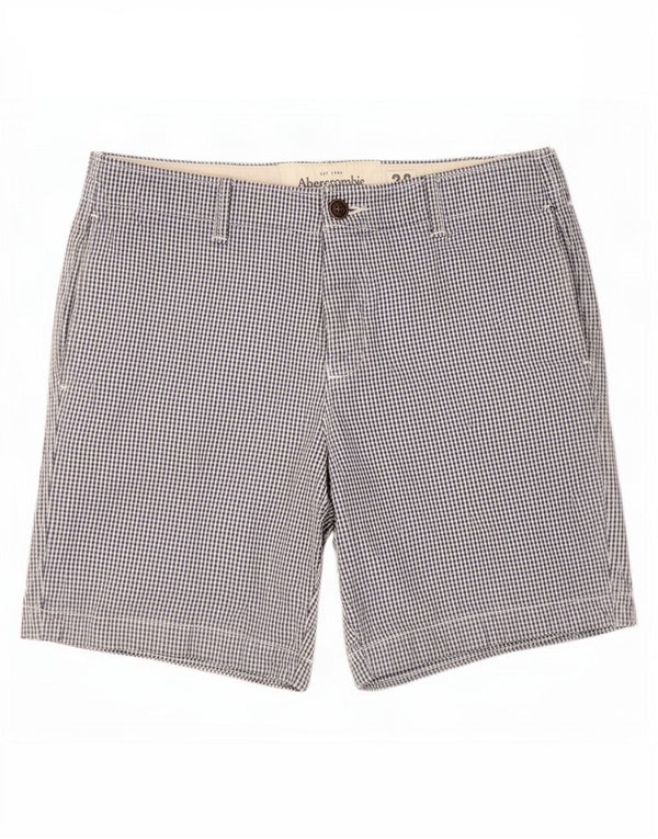 Shorts Chino Masculino Abercrombie & Fitch Grande W36 Azul Gingham