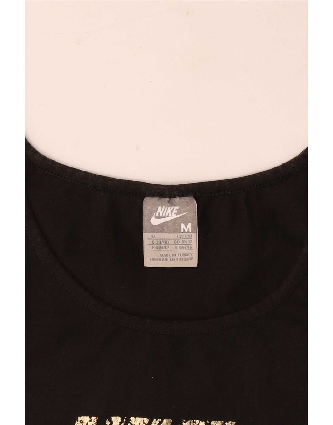 T-shirt grafica Nike da donna Top UK 10/12 Medium Nero
