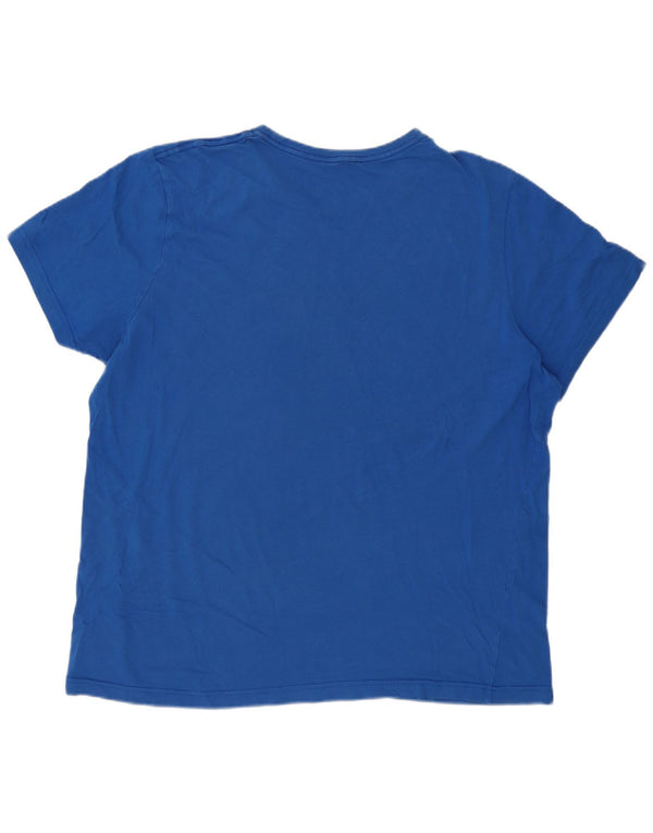 Puma Mens Graphic T-Shirt Top 2XL Blue Cotton