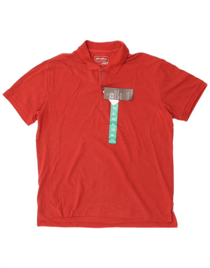 Eddie Bauer Mens Polo Shirt XL Red Cotton