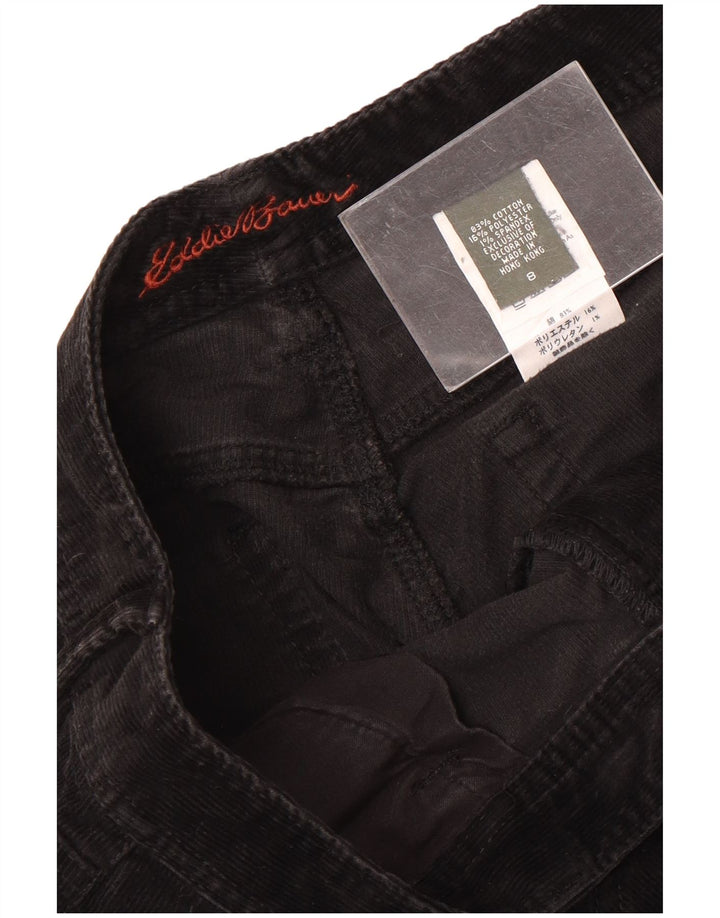 Eddie Bauer Damen Bootcut-Cordhose US 8 Medium W30 L31 Schwarz