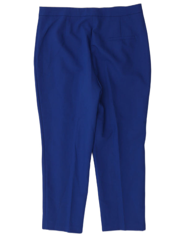 Zara Damen High Waist Tapered Chino Hose 2XL W34 L27 Blau