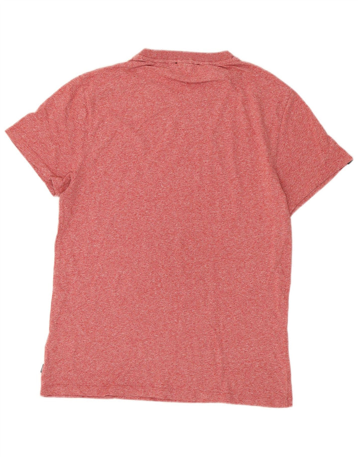 SUPERDRY Mens T-Shirt Top Large Red Flecked Cotton