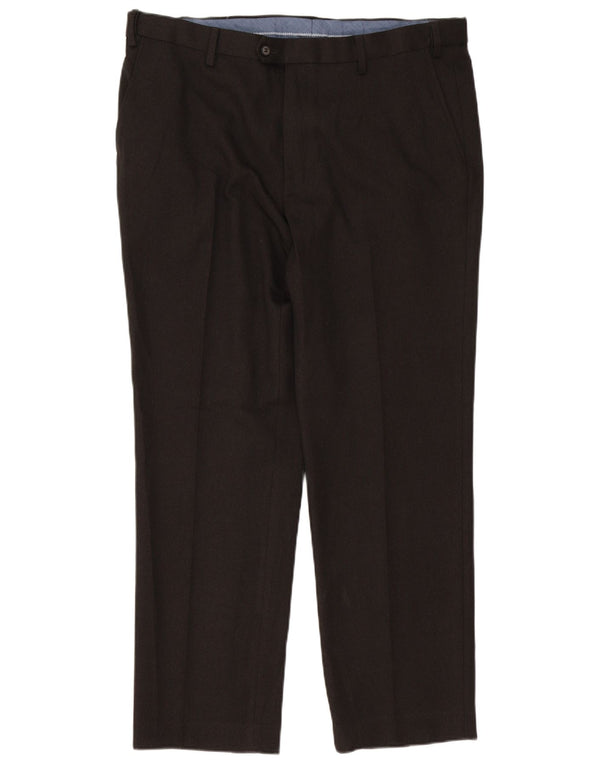 Marks & Spencer Herren-Anzughose, gerade, normal, W38, L31, braun, Polyester
