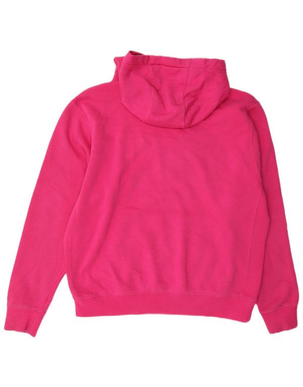 Nike Damen Kapuzenpullover UK 16 Large Rosa Baumwolle