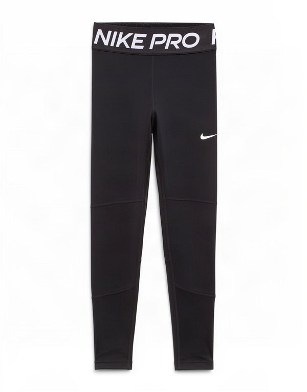 Leggings grafici Nike Dri Fit per ragazze 8-9 anni piccoli in poliestere nero