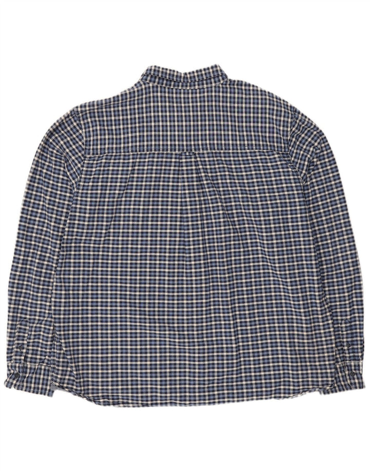 Mountain Warehouse Mens Flannel Shirt 3XL Navy Blue Gingham Cotton