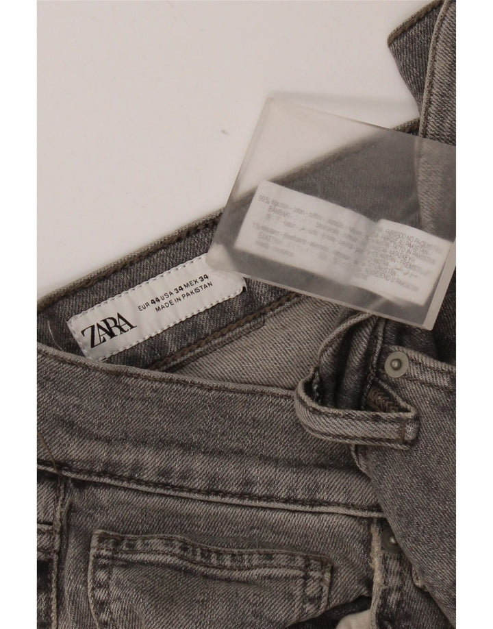 Zara Mens Slim Jeans EU 44 Large W34 L31 Grey Cotton
