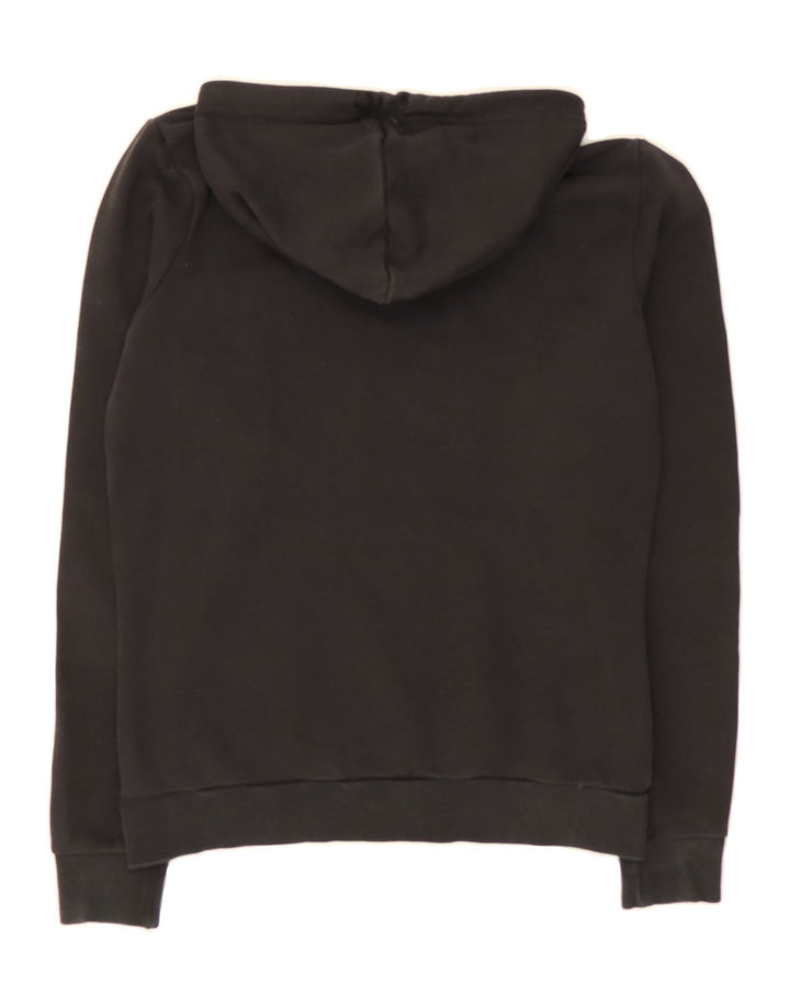PUMA Womens Graphic Hoodie Jumper UK 12 Medium Black Vintage Puma and Second-Hand Puma from Messina Hembry 