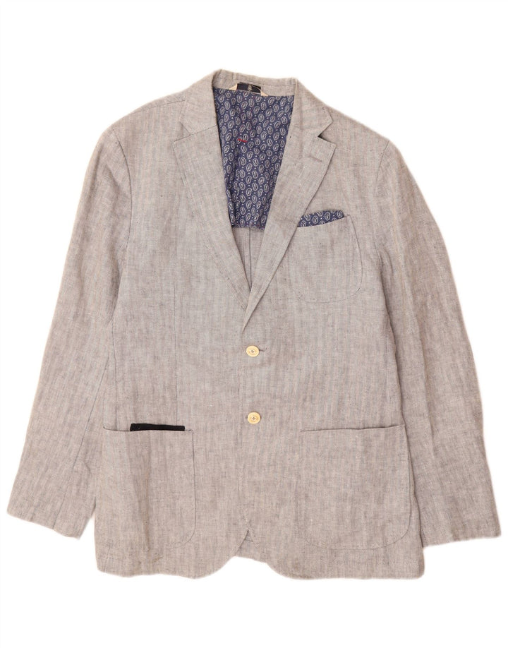Massimo Dutti Herre 2-knaps blazerjakke EU 52 Stor grå sildeben