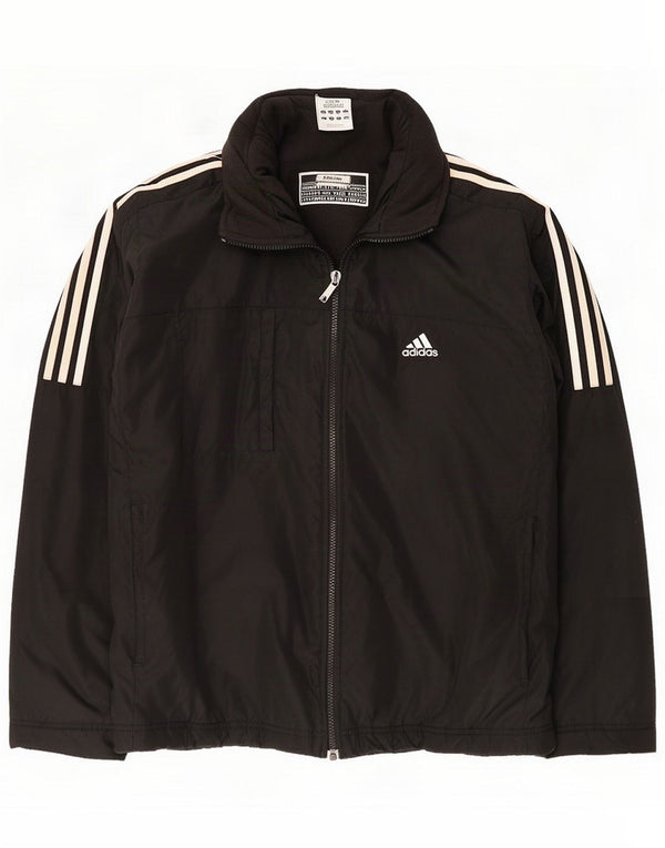 Adidas Mens Windbreaker Jacket UK 40 Large Black Polyamide