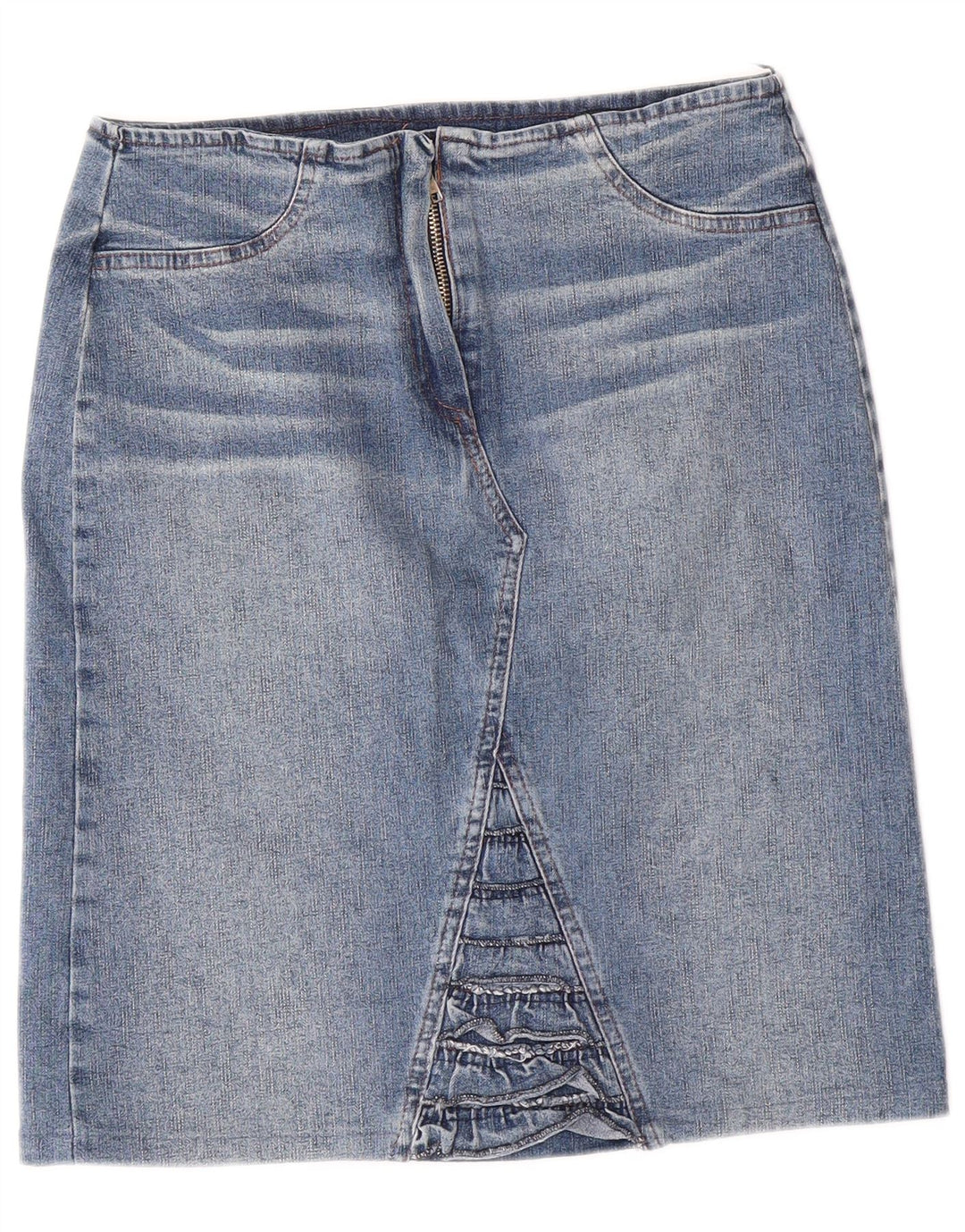 VINTAGE Womens Denim Skirt W28 Medium  Blue