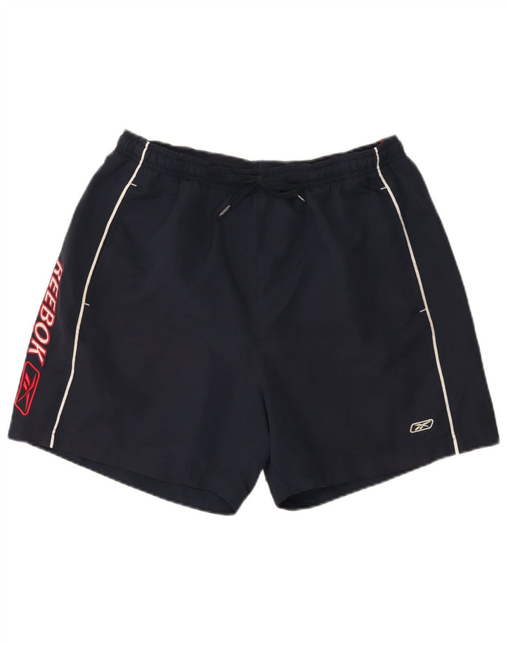 Reebok Herre grafiske sportsshorts store marineblå polyester