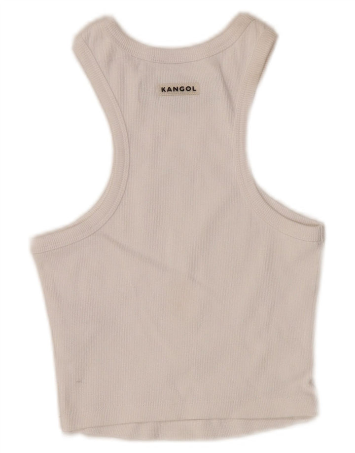 Canotta corta da donna KANGOL UK 12 cotone bianco medio