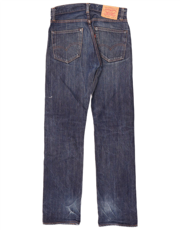 Levi's Mens 505 Straight Jeans W30 L32 Navy Blue Cotton