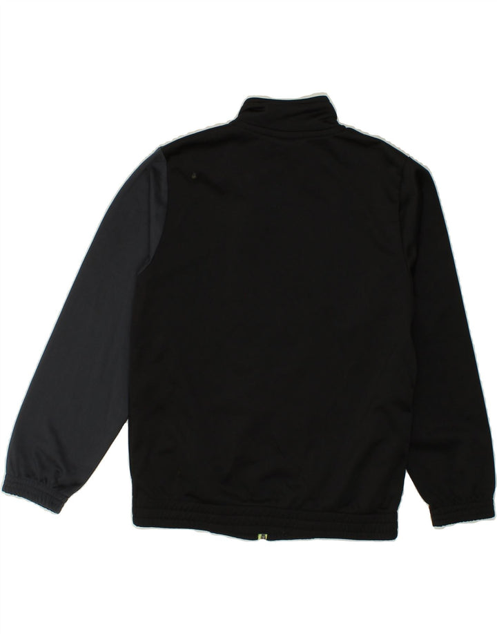 KAPPA Boys Graphic Tracksuit Top Jacket 9-10 Years Black Polyester Vintage Kappa and Second-Hand Kappa from Messina Hembry 