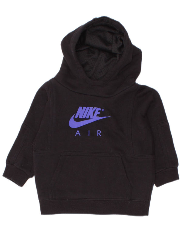 Pulover Nike pentru bebelusi cu grafica cu capota 12-18 luni, bumbac negru