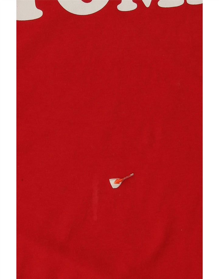 TOMMY HILFIGER Mens Graphic T-Shirt Top Medium Red Cotton Vintage Tommy Hilfiger and Second-Hand Tommy Hilfiger from Messina Hembry 