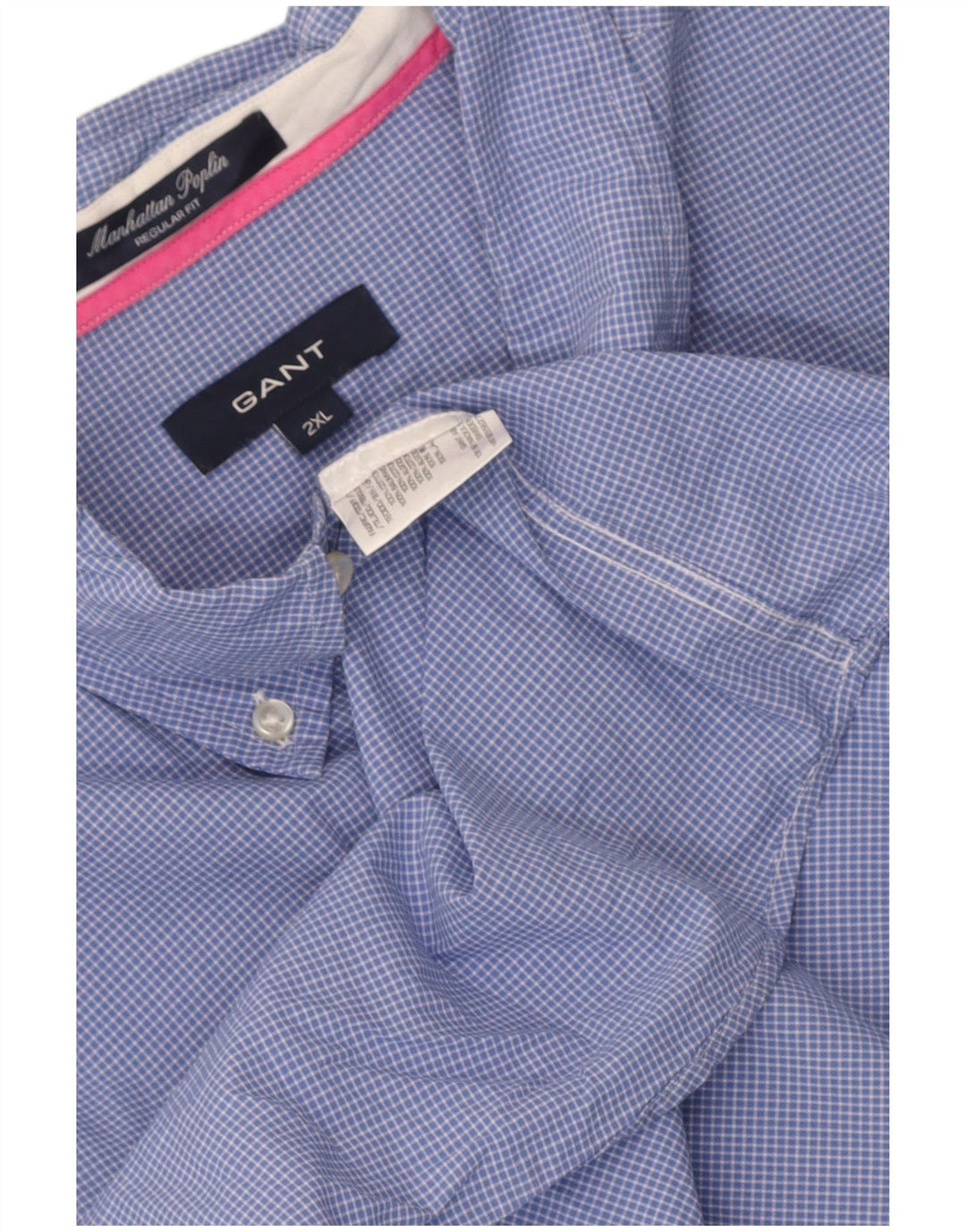 Gant Mens Regular Fit Shirt 2XL Blue Check Cotton