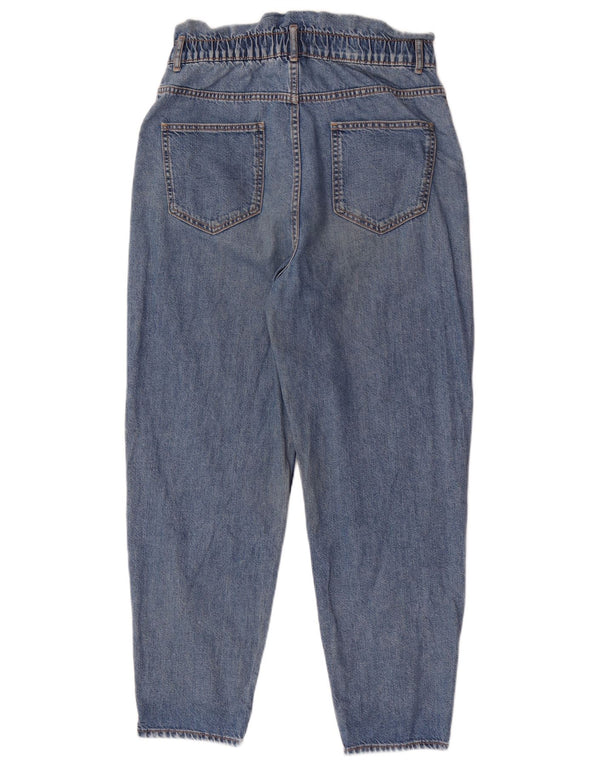 Zara Kvinder Højtaljet tilspidsede Jeans Medium W28 L27 Blå