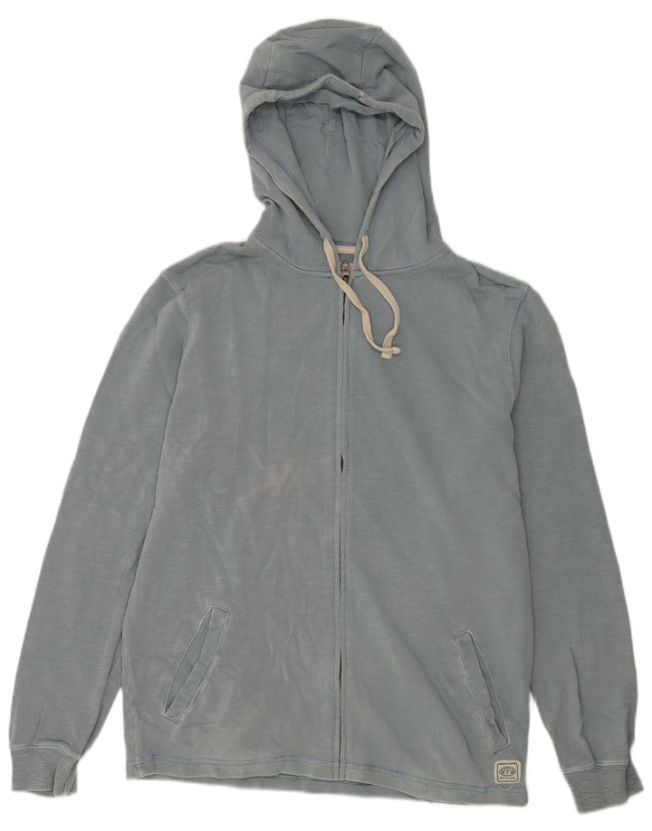 Pull à Capuche Zippé Homme Animal Coton Moucheté Bleu Moyen