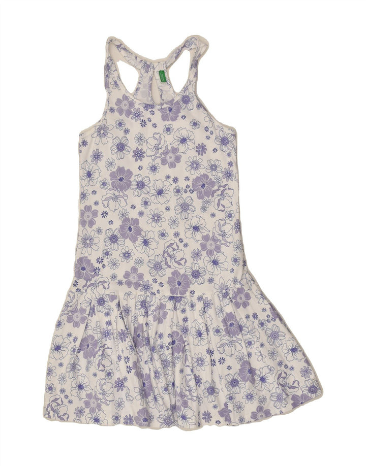 BENETTON Girls Sundress 5-6 Years White Floral | Vintage Benetton | Thrift | Second-Hand Benetton | Used Clothing | Messina Hembry 