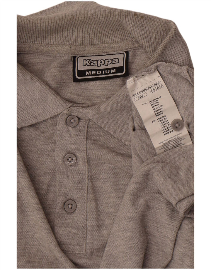 Kappa Mens Polo Shirt Medium Grey Flecked Cotton
