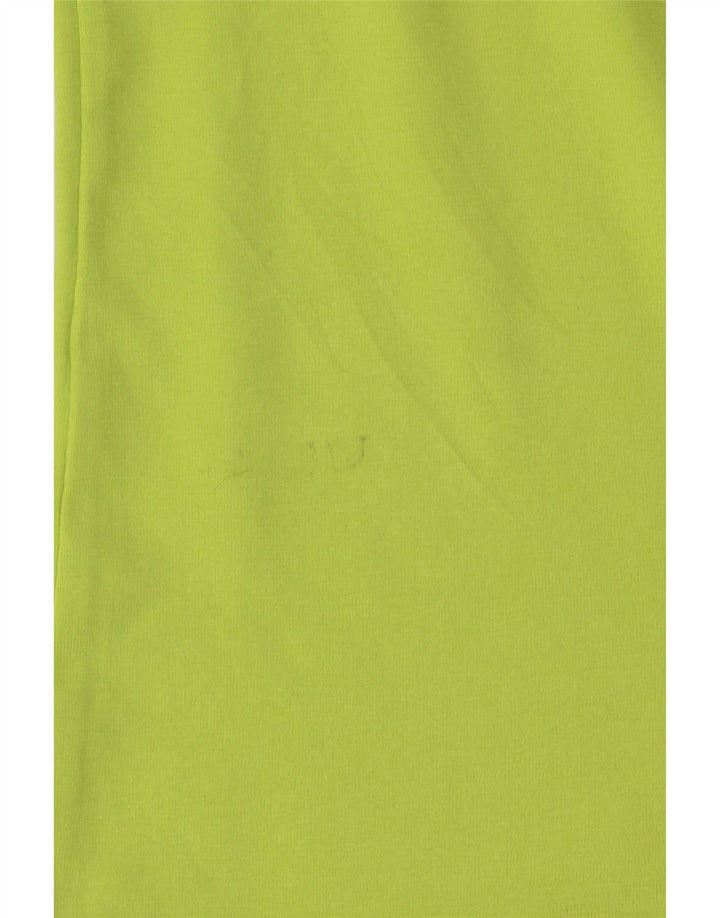 BENETTON Womens Vest Top UK 14 Large Green Cotton
