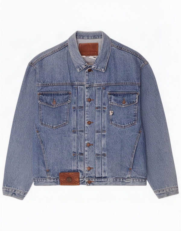 Americanino Mens Denim Jacket UK 42 XL Blue Cotton