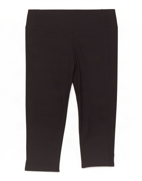 Nike női Dri Fit Capri leggings UK 14 nagy fekete poliészter