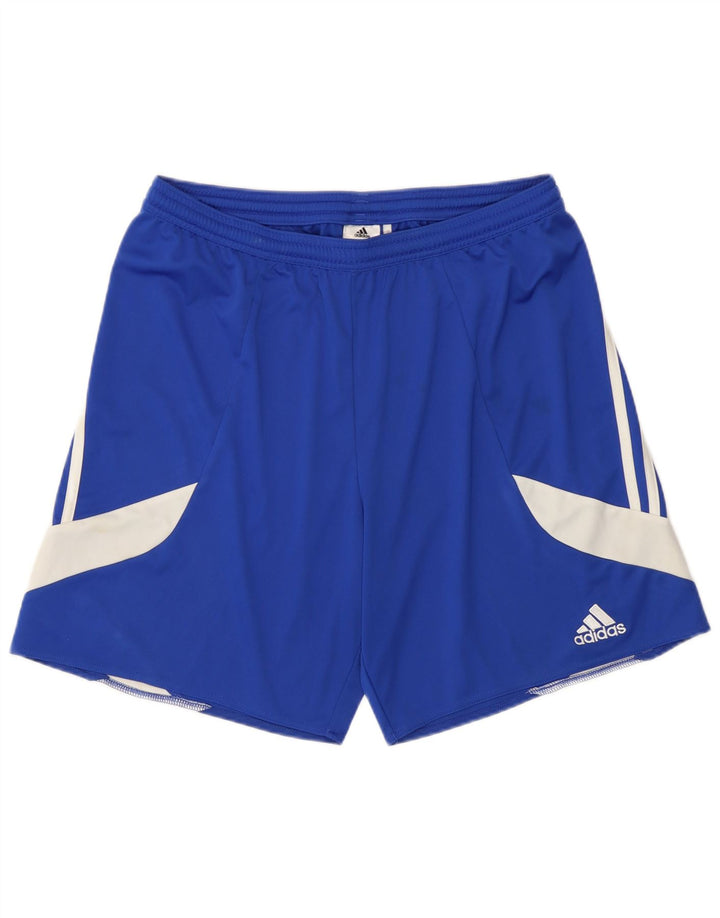 Pantaloncini sportivi Adidas Climalite da uomo, grandi, in poliestere color block blu