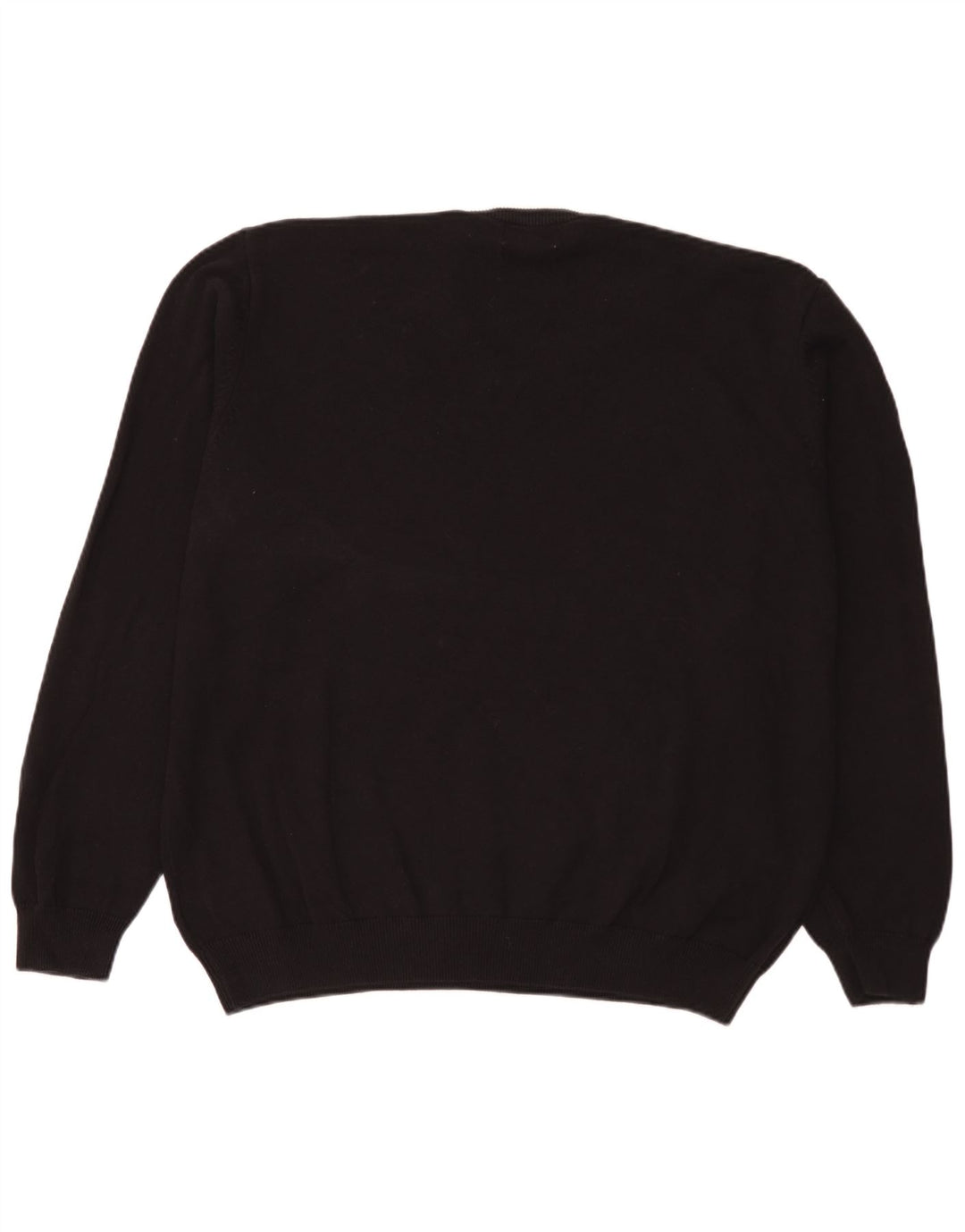 Marks & Spencer Mens V-Neck Jumper Sweater 3XL Black Cotton