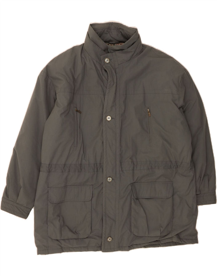 VINTAGE Mens Padded Coat IT 54 2XL Grey Polyester Vintage Vintage and Second-Hand Vintage from Messina Hembry 