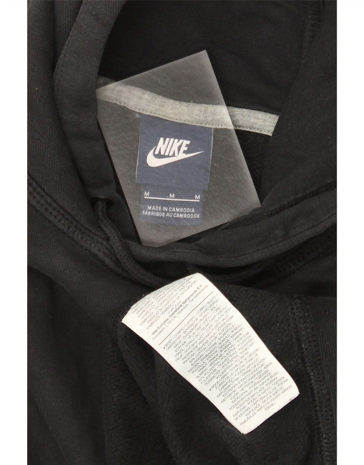 Nike Mens Hoodie Jumper Medium Black Cotton