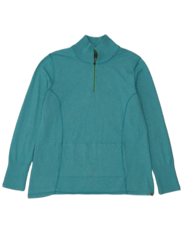 Женский джемпер с воротником на молнии Eddie Bauer, Великобритания, 18 XL, синий полиэстер