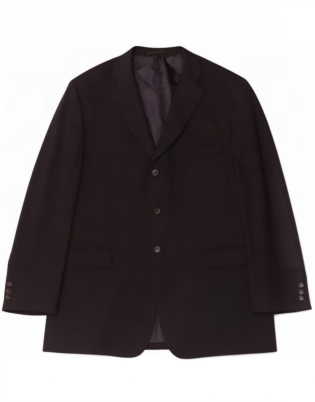 Marks & Spencer Veste blazer à 3 boutons pour homme UK 46 XL Bleu marine à fines rayures