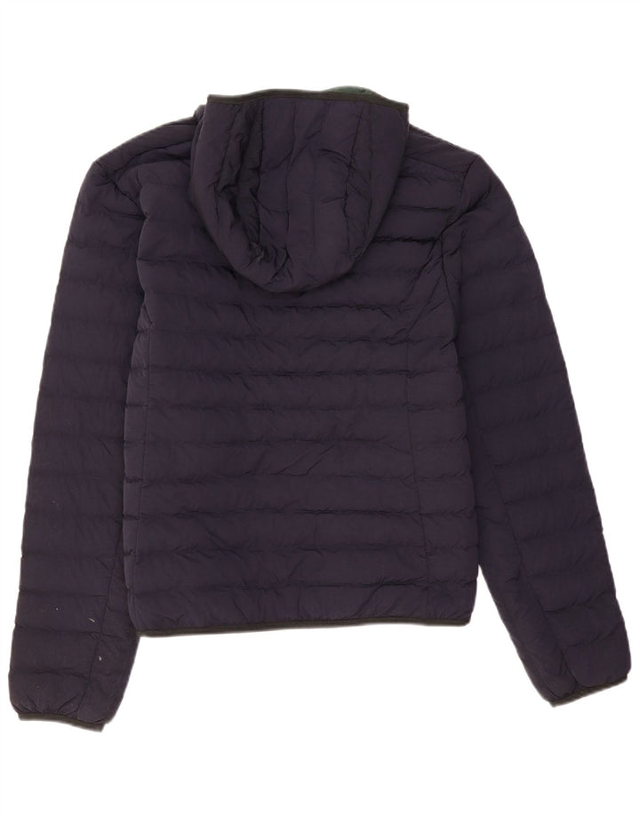 Lacoste Chaqueta acolchada con capucha para hombre EU 46 Small Poliamida azul marino