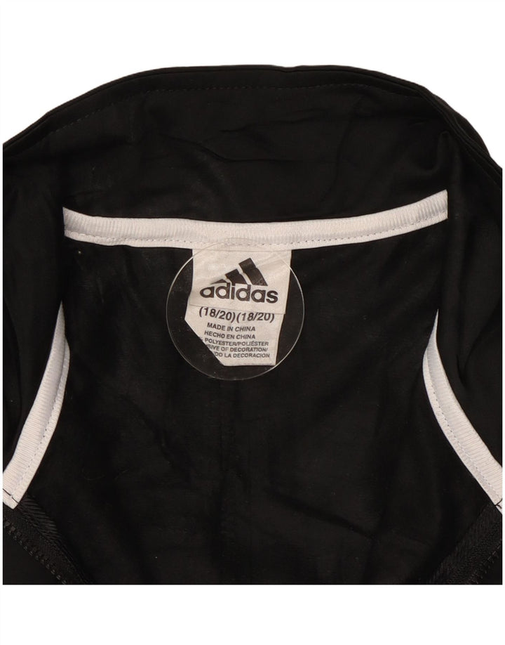 Adidas Drenge Træningsdragt Topjakke 13-14 År Sort Polyester