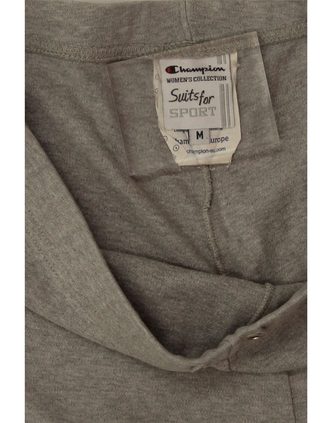 Champion Womens Tracksuit Trousers UK 12 Medium  Grey Cotton