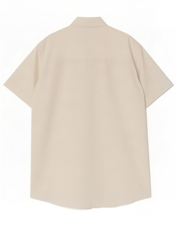 Slam Mens Short Sleeve Shirt Large White Linen