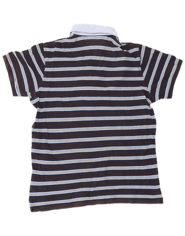 Polo da rugby da uomo slim fit Tommy Hilfiger XL in cotone a righe nere