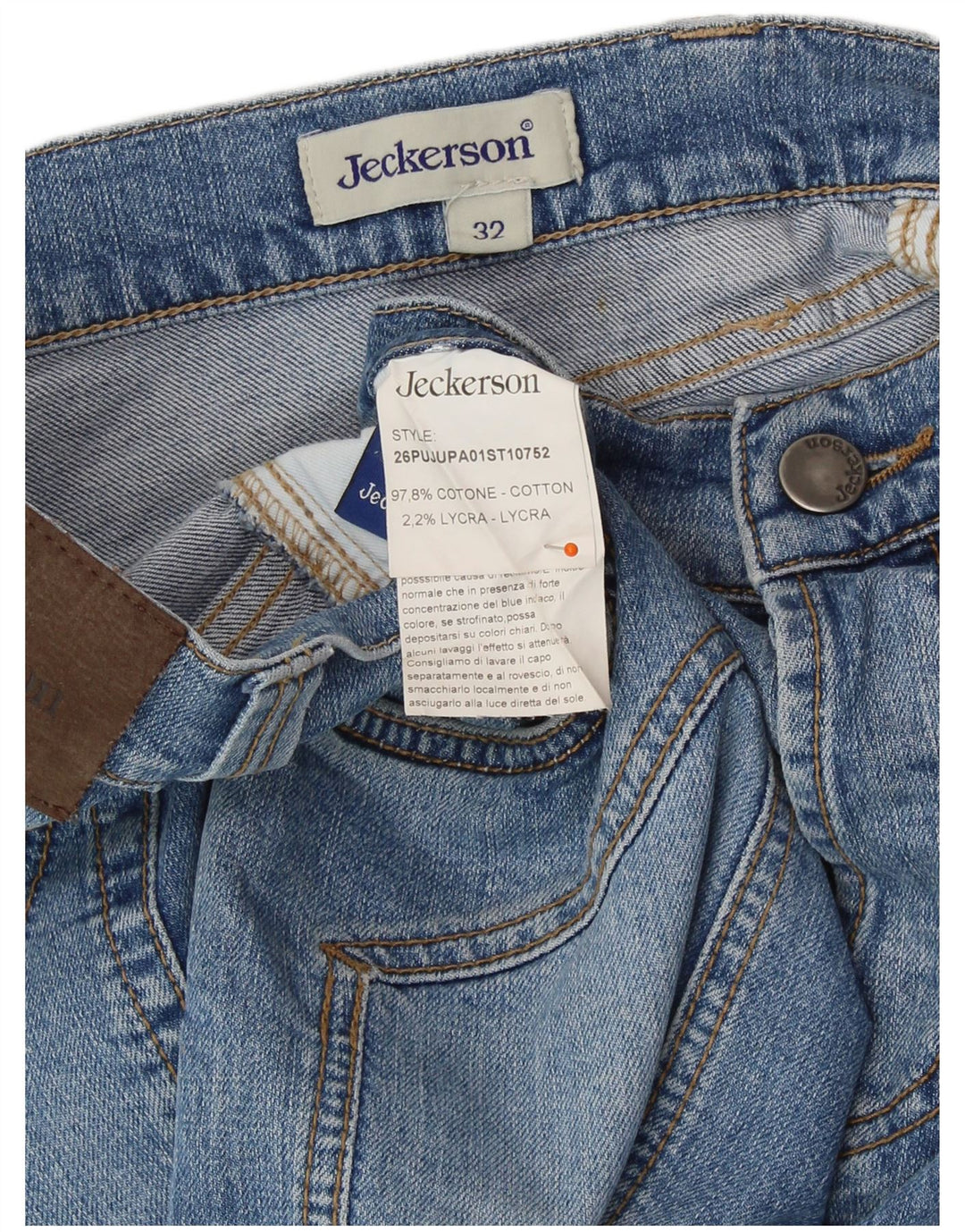 JECKERSON Womens Straight Jeans W32 L30 Blue Cotton