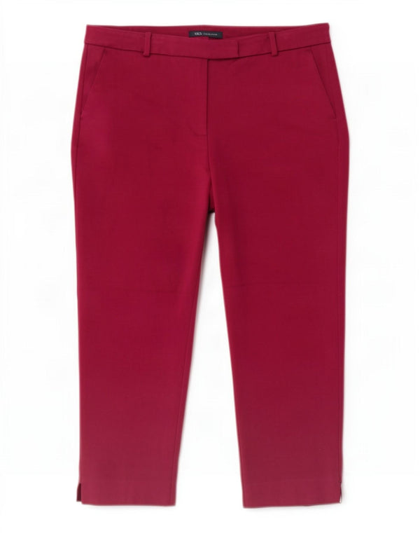 Marks & Spencer Damen Slim Cropped-Hose UK 16 Large W38 L24 Kastanienbraun