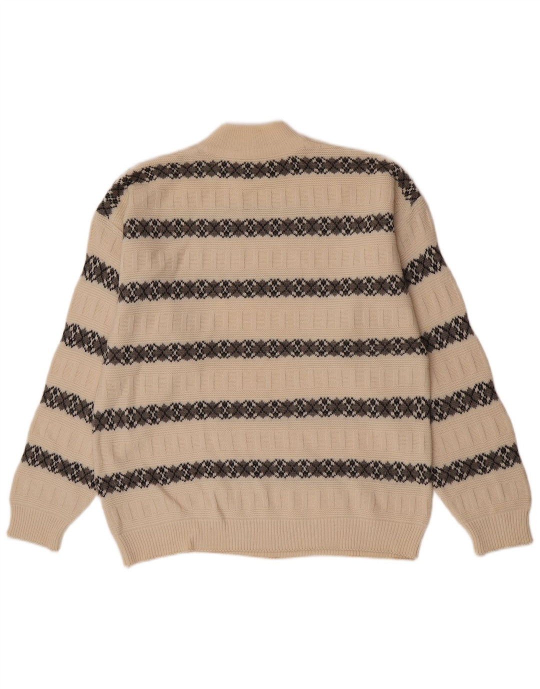 Suspense Herre Turtle Neck Jumper Sweater IT 52 Large Off White stribet uld