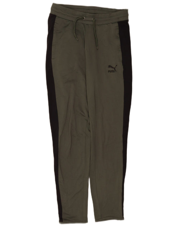 Puma Mens Tracksuit Trousers Small  Grey Colourblock Polyester