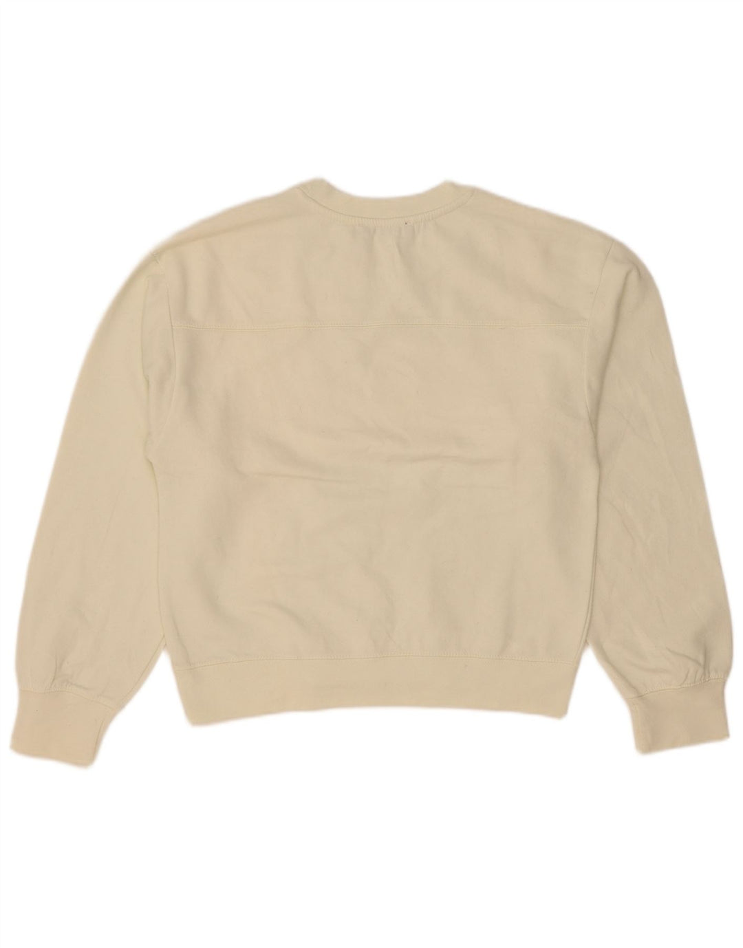Zara Womens Crop Sweatshirt Jumper UK 10 Small Off White