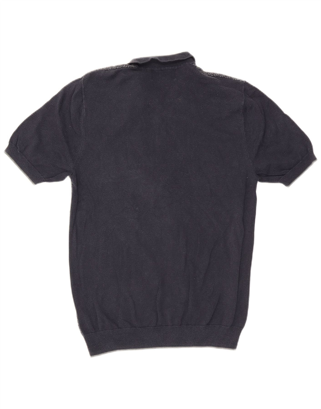Marks & Spencer Mens Tailored Fit Polo Neck Jumper Sweater Medium Navy Blue