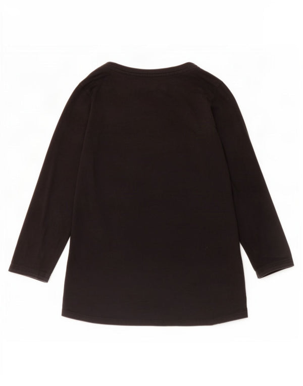 Top cu grafic pentru femei Champion cu mânecă lungă UK 18 XL negru