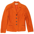 Giacca blazer vintage da donna a 4 bottoni IT 42 lana arancione media